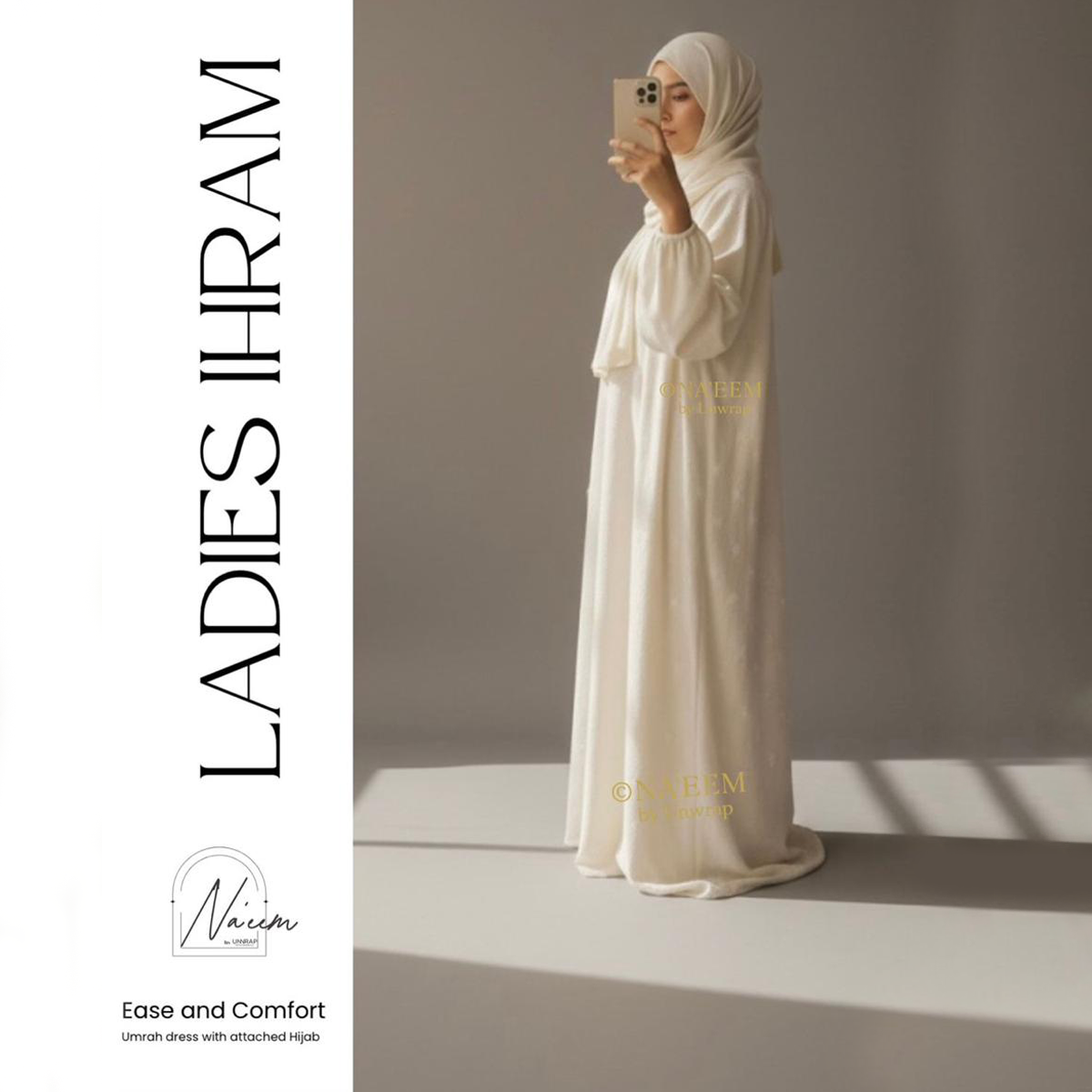 Ladies Umrah Dress with Attached Hijab | Modest Umrah Wear for Women